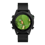 Спортивные часы Garmin MARQ Golfer (Gen 2) Carbon Edition, гибридный ремешок цвета «чёрный/зелёный», чёрный силиконовый ремешок Безель и корпус из углеродного волокна и титана, AMOLED-дисплей с куполообразным сапфировым стеклом. Ремешок из кожи и фторэлас