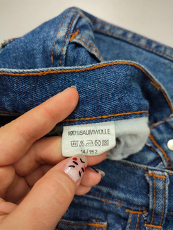 Джинсы синие красивые на 12-14 лет