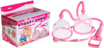 Вакуумная помпа для увеличения груди Breast Pump (Цвет: прозрачный с розовым)