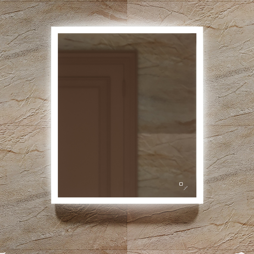 Зеркало MIXLINE "Норма" ЭКОНОМ 600*700 (ШВ) сенсорный выкл, светодиодная подсветка, универс.крепеж