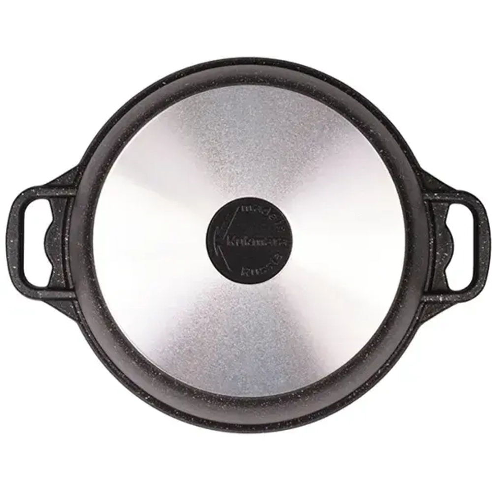 Кастрюля 8л «Granit ultra» (black-gold) со стеклянной крышкой кгбг82а