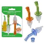 Пробка-дозатор с крышкой (набор из 2- шт. 3 цв(mix)