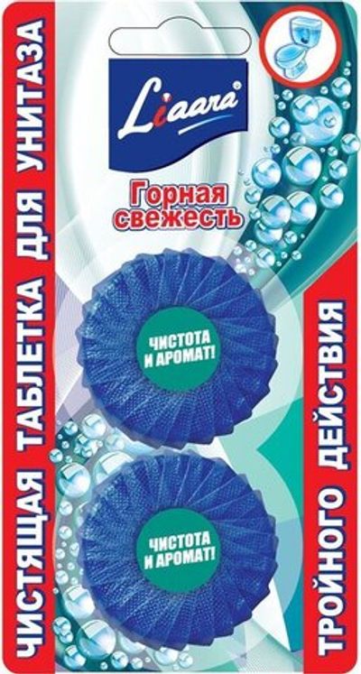 Liaara чист. таблетка д/унитаза Горная свежесть 2шт.