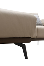 Диван ELEGANTE NAPPA SF015 угловой (3-х местный левый угол) бежевый/коричневый