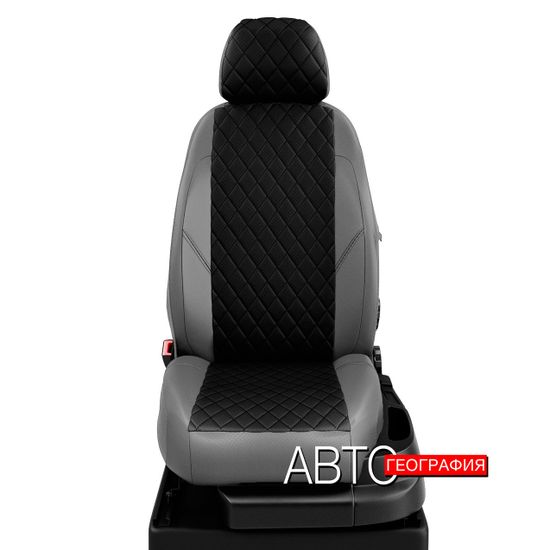 Чехлы на сиденья Citroen C-Crosser (2007-2013) из экокожи "Ромб"