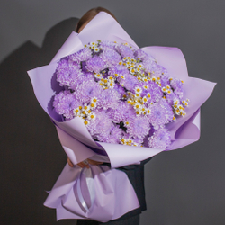 Букет цветов Лавандовое поле с ромашками