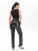 Баска кожаная GLITTER, черный