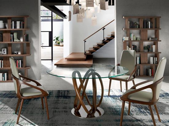 Круглый обеденный стеклянный стол DT801 /1021 Ø120 Испания 