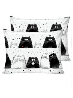 Наволочка комплект 2шт сатин Milky Garden "Tomcat" 50x70 см