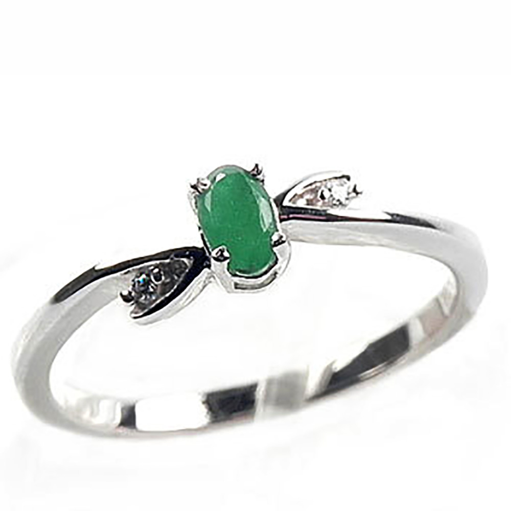 Кольцо "Туам" изумруд, циркон