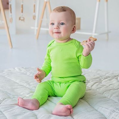Long-sleeved T-shirt 3-18 months - Lime