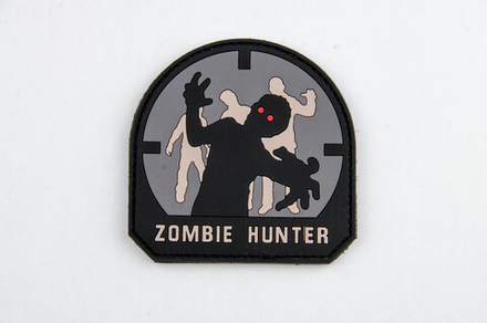 Шеврон Zombie Hunter большой PVC. ACU-Dark