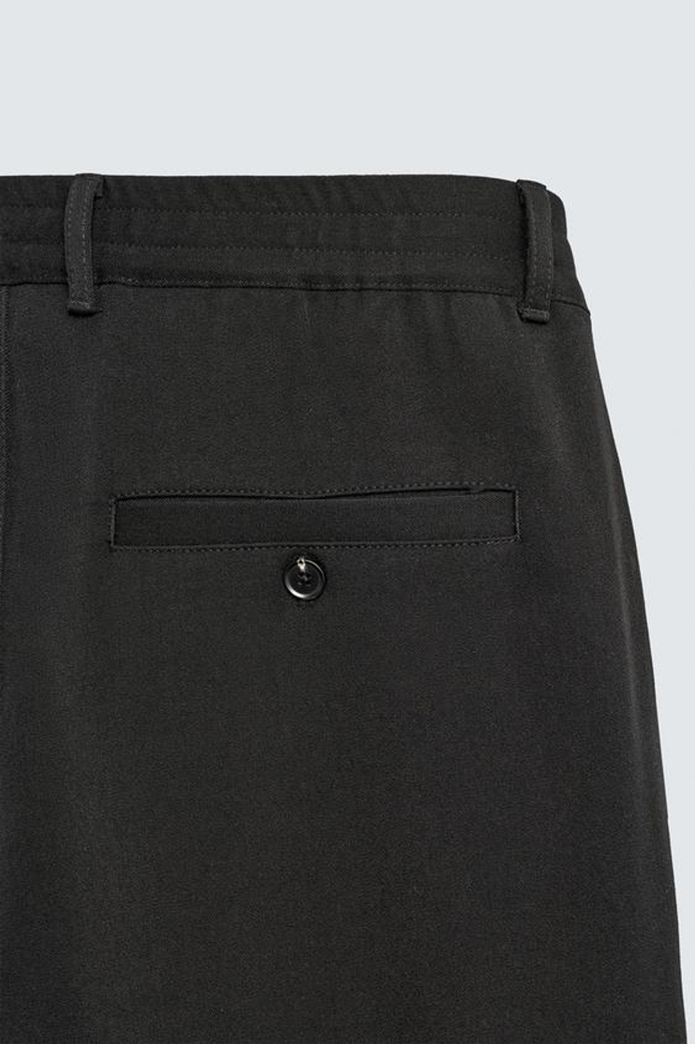 ZARA БРЮКИ STRAIGHT FIT КОМФОРТ, ЧЕРНЫЙ