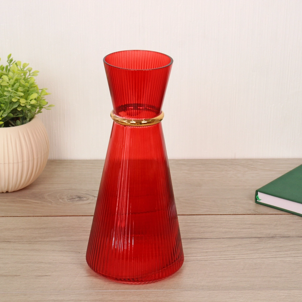 Ваза стеклянная «VIVALDI» 1350мл, красная