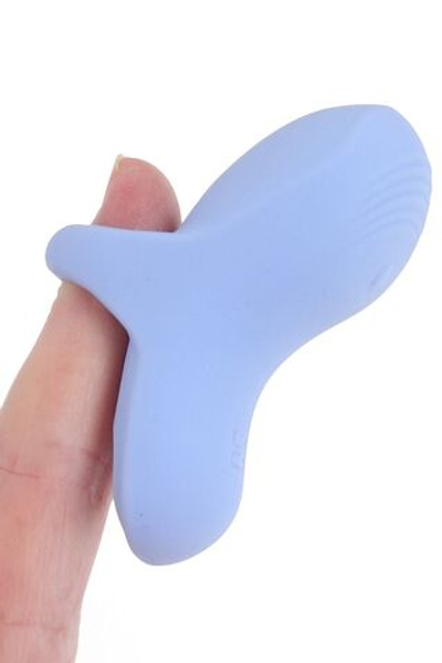 Голубой сенсорный вибромассажёр на палец Fuzu Sensa (Цвет: голубой)