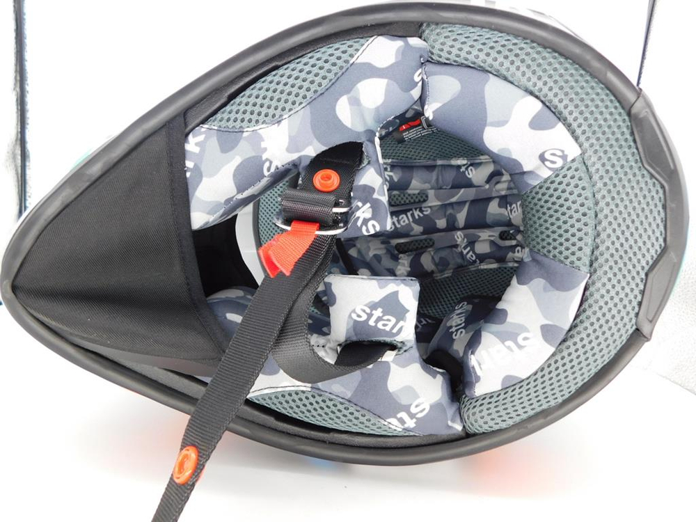 Шлем кроссовый Starks MX-1 Чёрный-серый S