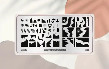 50 Silhouette by @nastroenie.nails Пластина для стемпинга Go Stamp