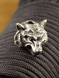 Бусина «Волк» из нейзильбера