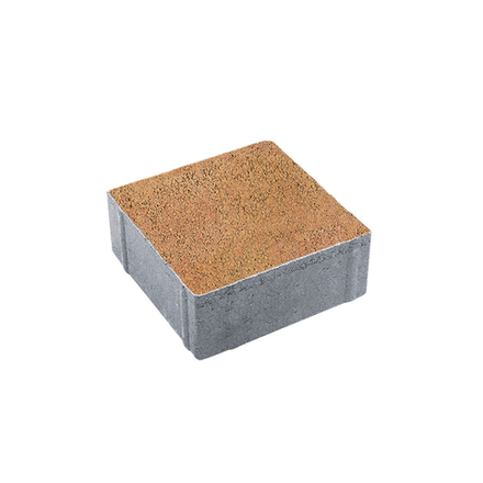 Тротуарная плитка КВАДРАТ 200х200 мм - Листопад гранит Сахара