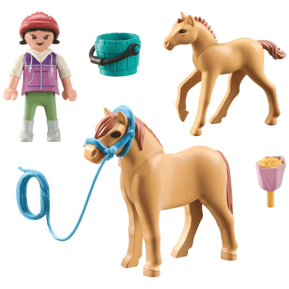 Playmobil - Лошади водопада Ребенок с пони и жеребенком 71498 / артикул   71498  / GTIN 4008789714985