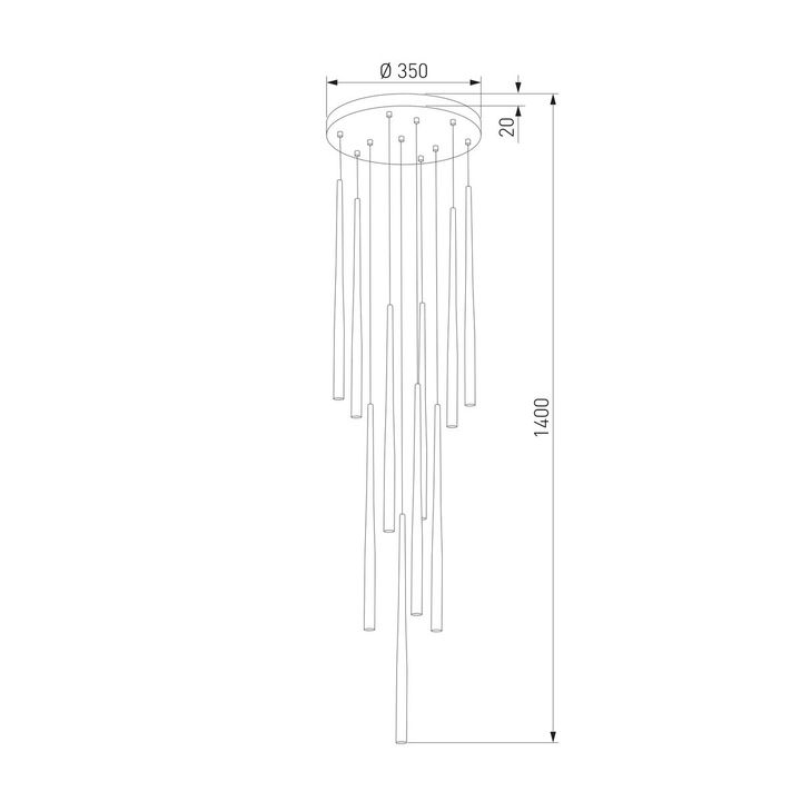 Подвесная люстра TK Lighting 10118 Piano