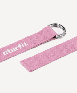 Ремень для йоги YB-100 183 см, хлопок, розовый пастель