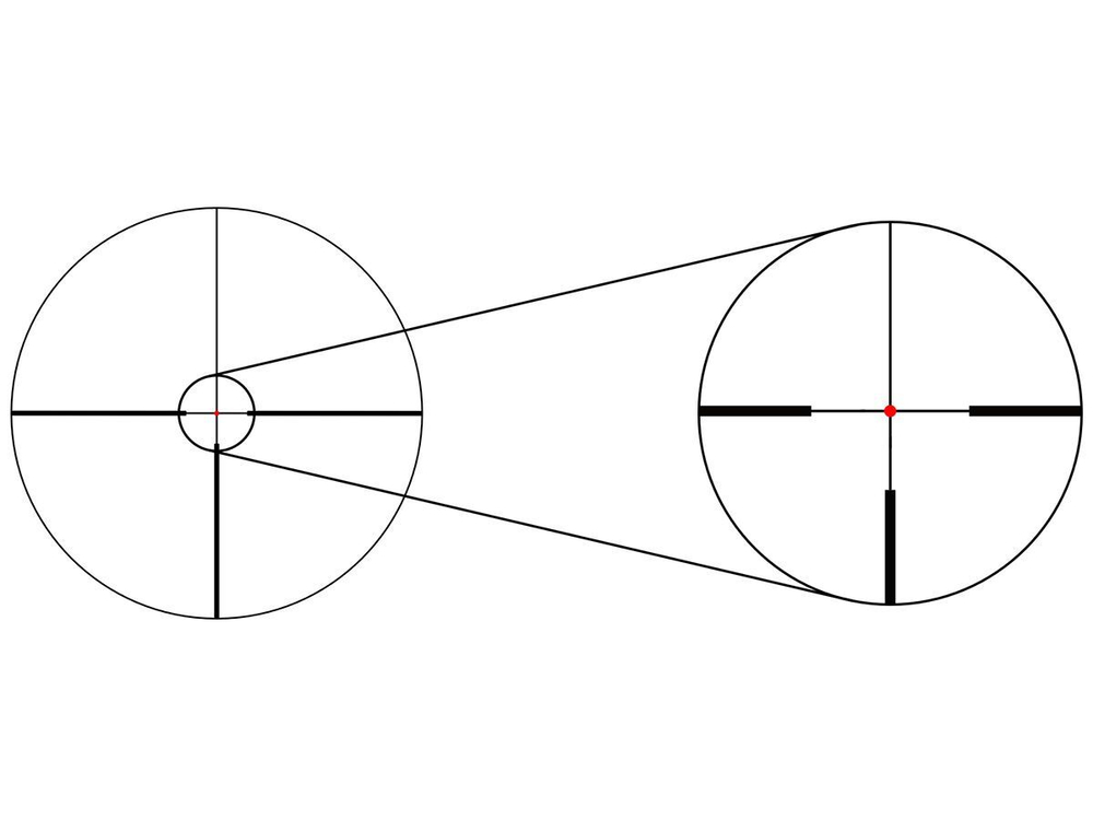 Прицел Gaut Obsidian 1-8x24, сетка X2, подсветка точки