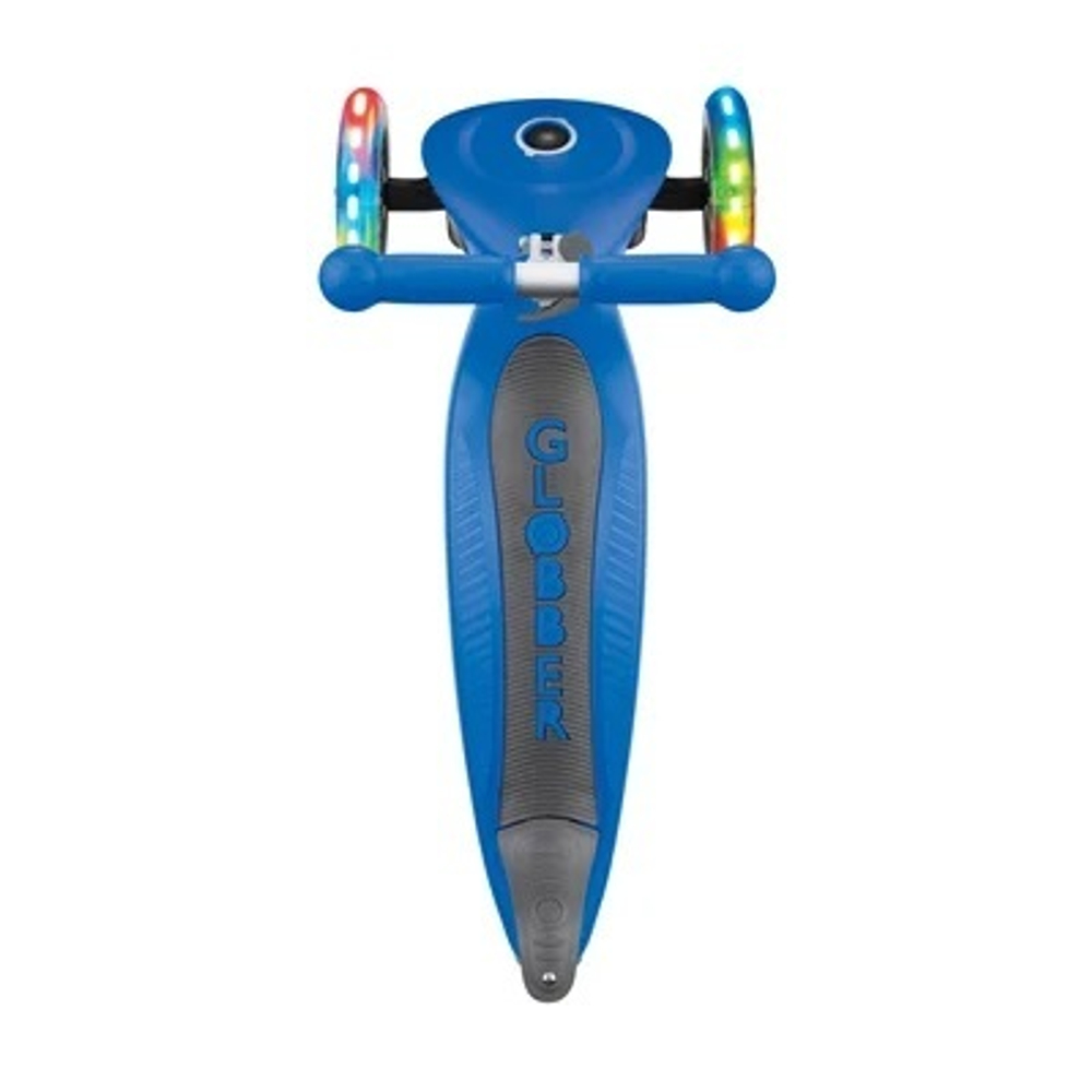 Самокат Globber Junior Foldable Lights, синий синий
