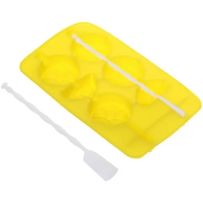 Форма для льда силиконовая «Дольки» 20*11,5см с палочками, цвета микс