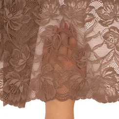 Кружево эластичное кофе 21 см