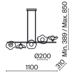 Подвесной светильник Maytoni MOD207PL-05BS