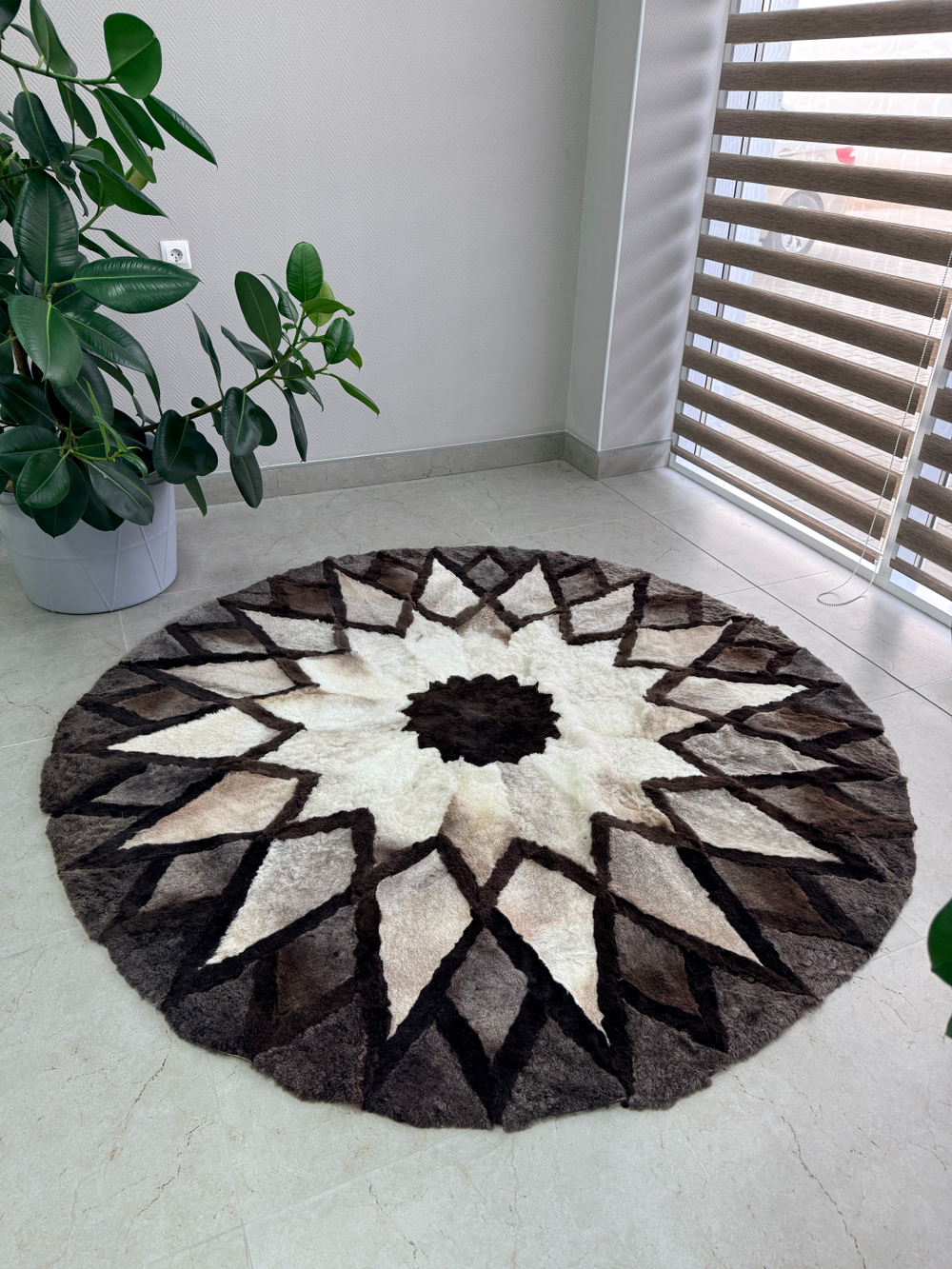 Ковер шкура натуральная овчина меховой