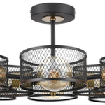 8193/8C COUNTY LN25 256 черный/медный, металл Люстра потолочная E27 8*60W 220V VIVANA