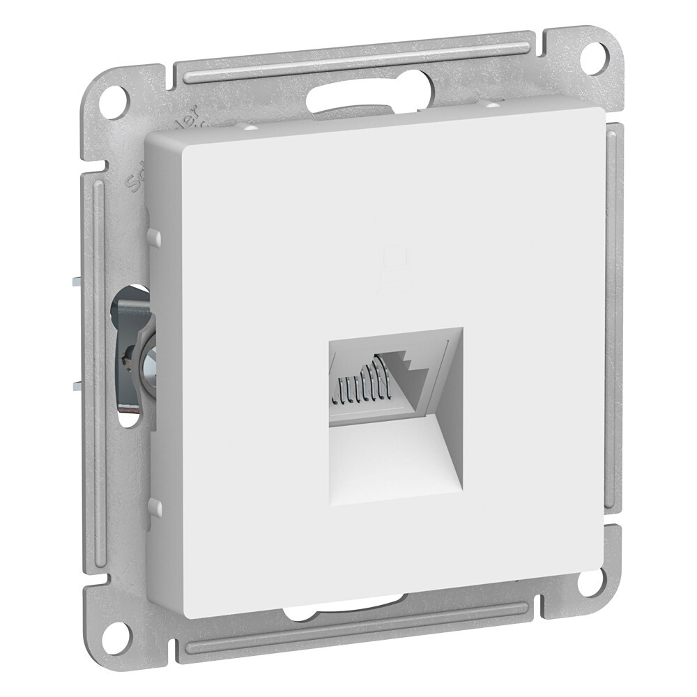 ATLASDESIGN РОЗЕТКА компьютерная RJ45, кат. 5Е, механизм, БЕЛЫЙ ATN000183