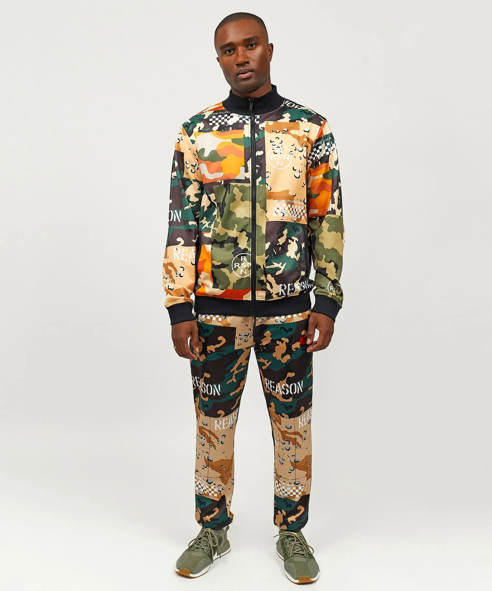 Мужской костюм REASON Multi Camo Mixed Print (олимпийка и брюки)