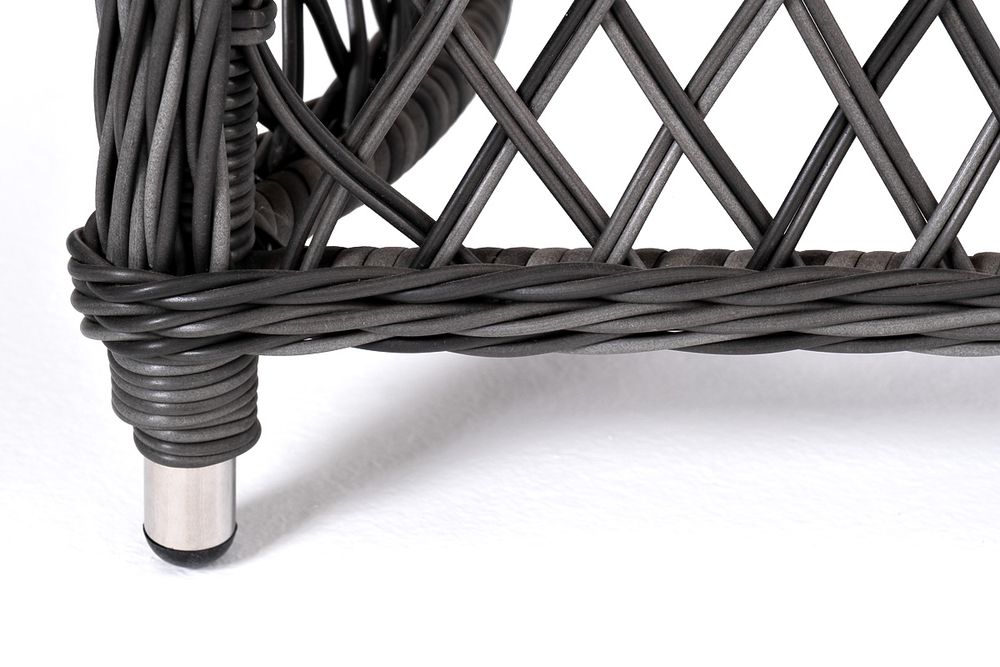 "Катания" обеденная группа плетеная на 6 персон, цвет графит