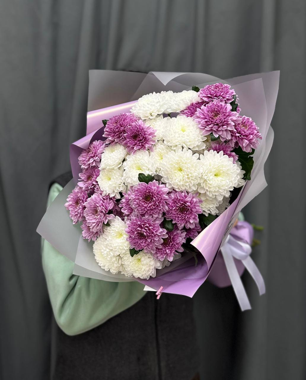 Букет из 9 кустовых хризантем