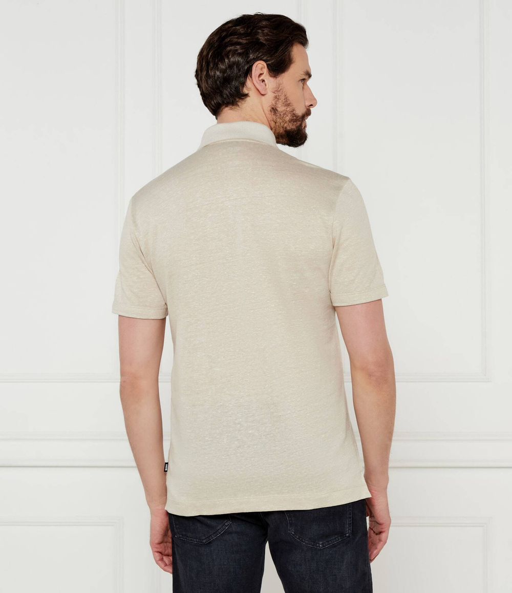 Поло H-Press 28 BOSS BLACK - бежевый(50537501)