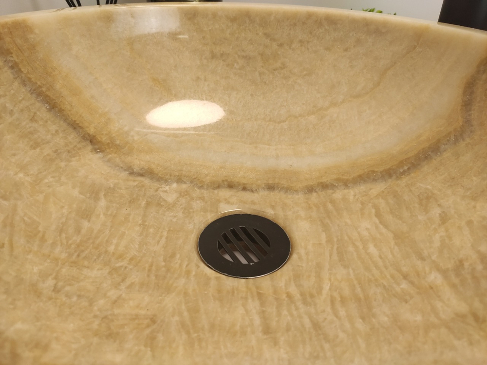 Раковина из оникса ПАРА! Bowl Yellow TinLip BO-60328 40*40*15