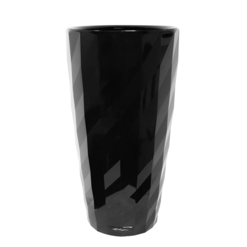 Кашпо Lechuza "Diamante Complete black high gloss" (пластик), D40хН75 см