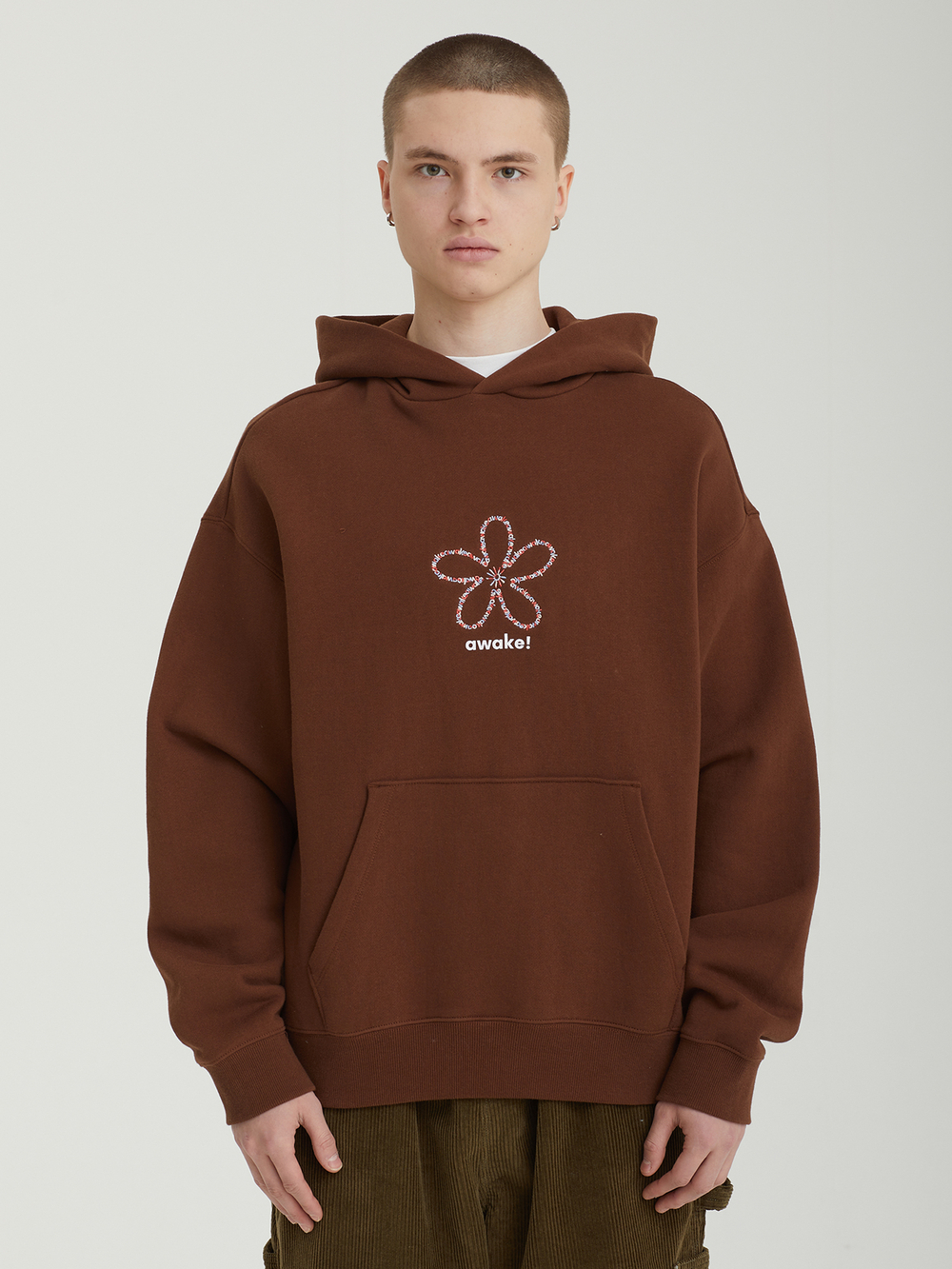Мужская Толстовка Flower Stamp Zip