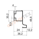 KB82 Профиль вертикальный L-образный 3м Черный браш A25, шт