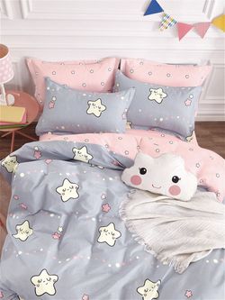 Пододеяльник Сказка "Спящие звезды/Спящие звезды" 1,5-сп 145х215 см на молнии , перкаль