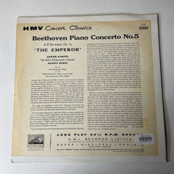Винтажная виниловая пластинка LP Beethoven Бетховен, Jakob Gimpel, Berlin Philharmonic Orchestra, Rudolf Kempe Emperor Concerto (Англия 1964)