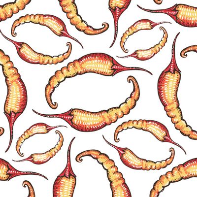 узор из жёлтого перца