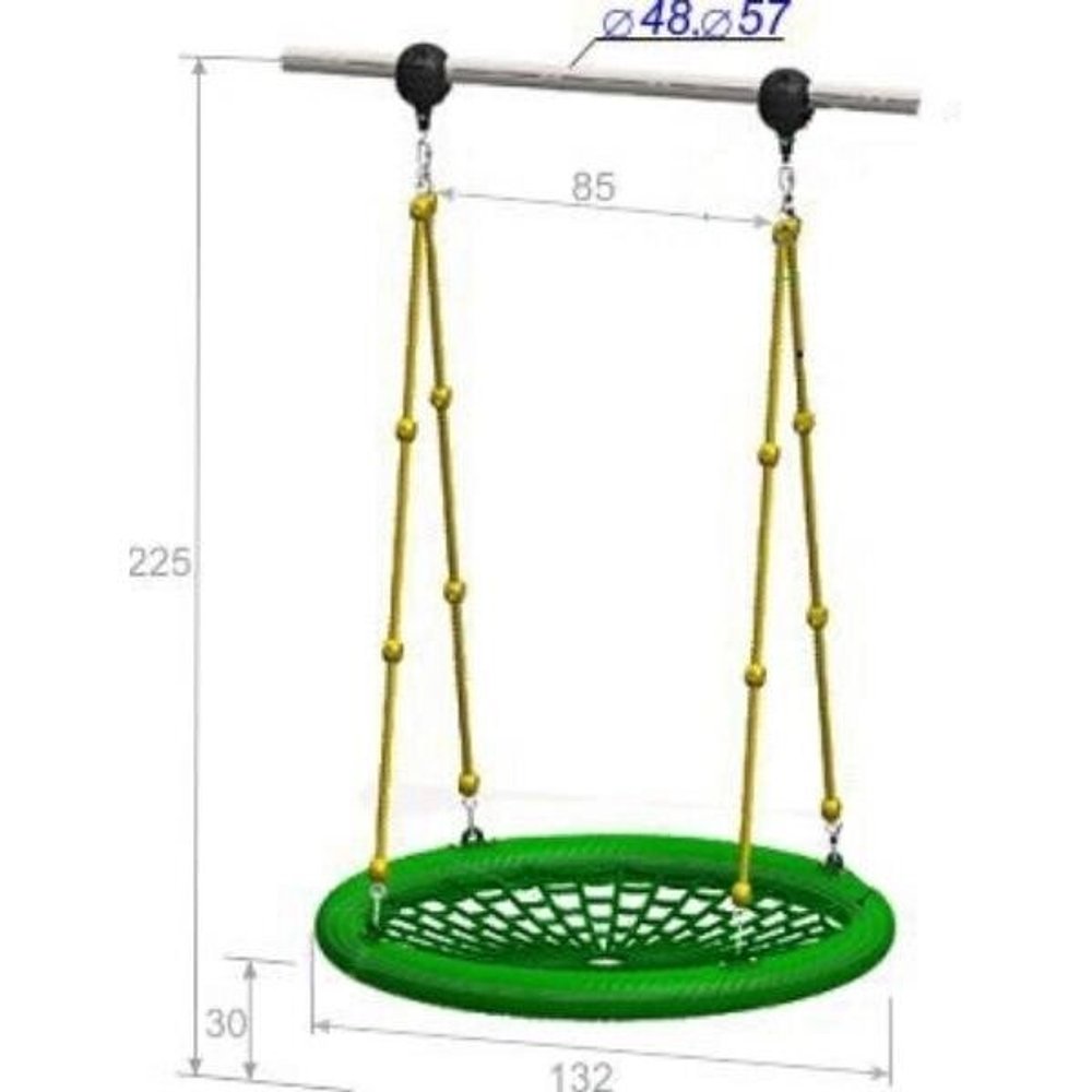 Качели гнезда Ø 132 300 см, диаметр крепления на трубу 76 мм