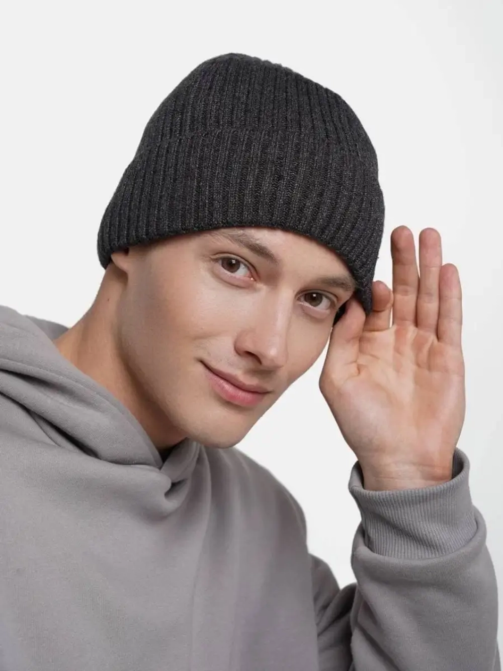 Шапка мужская/вязаная/подарок мужу/сыну/alga/алга