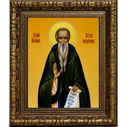 Иоанн Ветхопещерник, преподобный иеромонах. Икона на холсте.