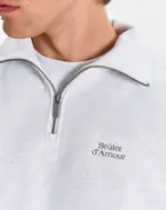 Толстовка Bruler d'Amour Half-zip Logo de base 02 меланж