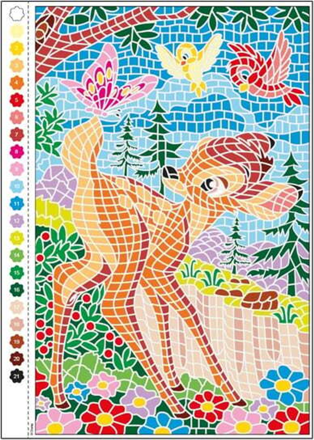 Раскраска по номерам Coloriages mystres Disney - официальное польское издание. Животные. Дисней